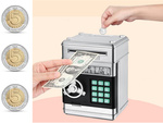 Money box cash machine access code banknotes