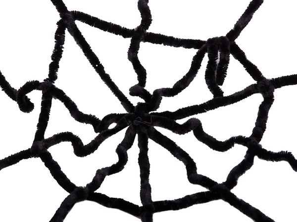 Tela de araña artificial grande negro halloween decoración