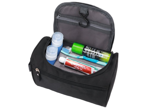 Geantă cosmetică de călătorie ogranizer cu cârlig bărbați impermeabil femei negru