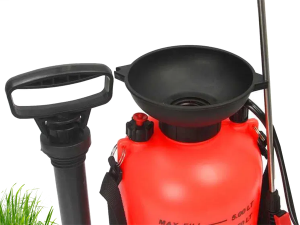 Tlakový postrekovač záhradný ručný postrekovač dlhé kopije 5l pás
