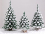 Árbol de navidad artificial nieve pequeño 50cm decoración escritorio