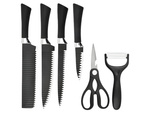 6-piece kitchen knife set kitchen scissors peeler steel
