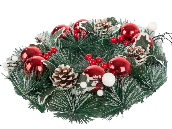Dekorative weihnachtsgirlande rot und weiss dekorative weihnachtsgirlande