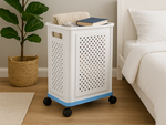 Wheeled basket for laundry, underwear, toys, storage, spacious