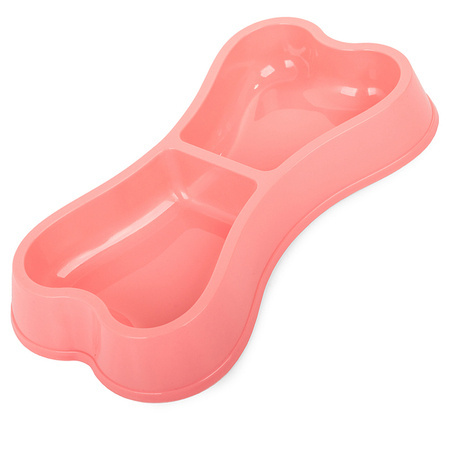 Bol din plastic pentru câine pisică dublu 0.25l