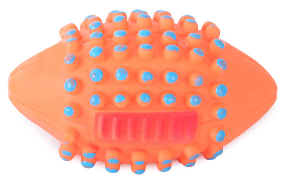 Hundespielzeug quietschend kauen gummi rugby ball