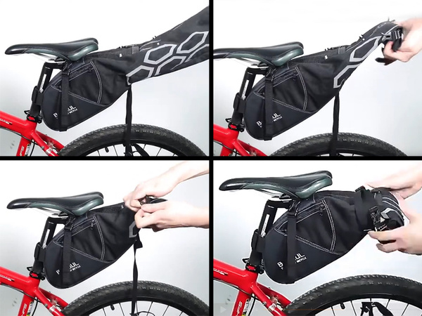 Bicycle bag under saddle waterproof pannier rear pouch