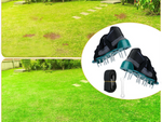 Garden aerator shoe covers large spikes for lawn aeration