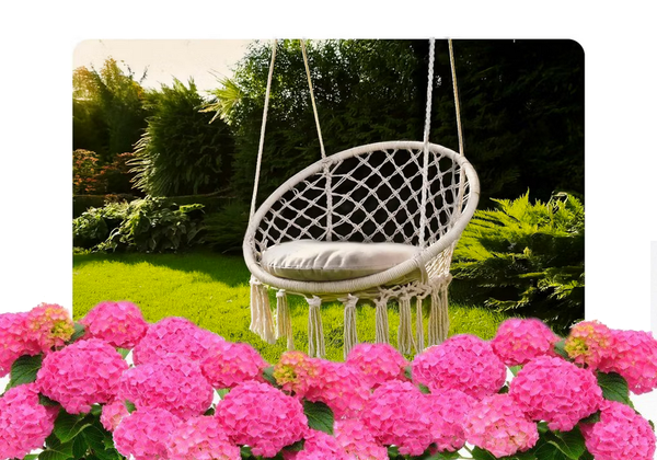 Záhradná hojdačka bocianie hniezdo závesné kreslo boho 80cm