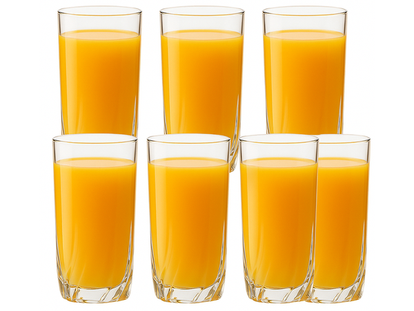 Lot de 6 verres à boissons froides, droits et hauts, pour cocktails, 340 ml