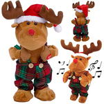 Tančící zpívající koleda vánoční sob vánoční plyšový