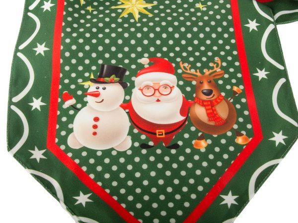 Vianočný zelený bežec na stôl na vianoce 205x35cm
