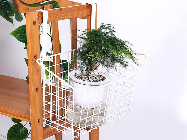 Panier métal organisateur de porte étagère de cuisine suspendue