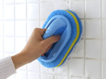 Sponge cleaning brush with handle bathroom kitchen universal