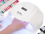 Lámpara de uñas 36 led uv 54w híbridos geles