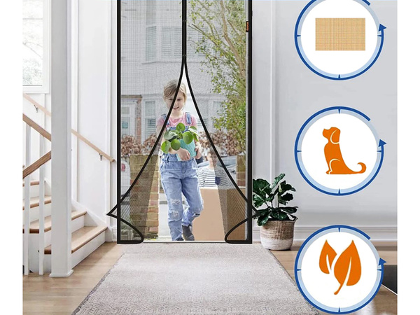 Moustiquaire magnétique pour portes de balcon à mailles fortes 100x210