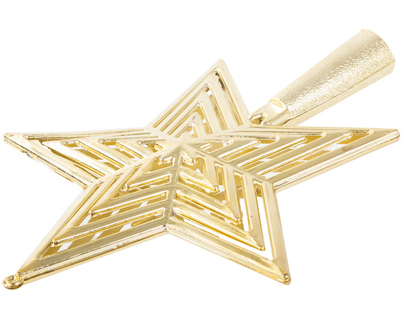 Estrella de navidad ornamento del arbol de navidad punta de navidad irrompible oro