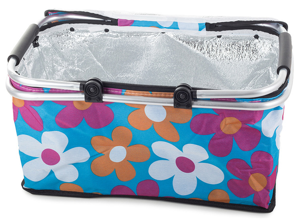 Thermal folding picnic basket insulating shopping basket