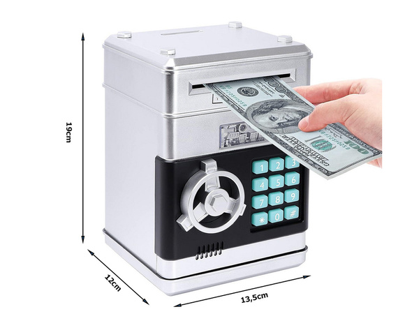 Money box cash machine access code banknotes