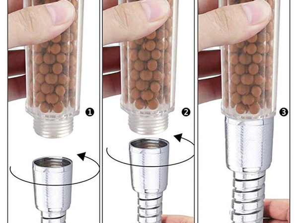 Mâner de duș cu filtru de piatră