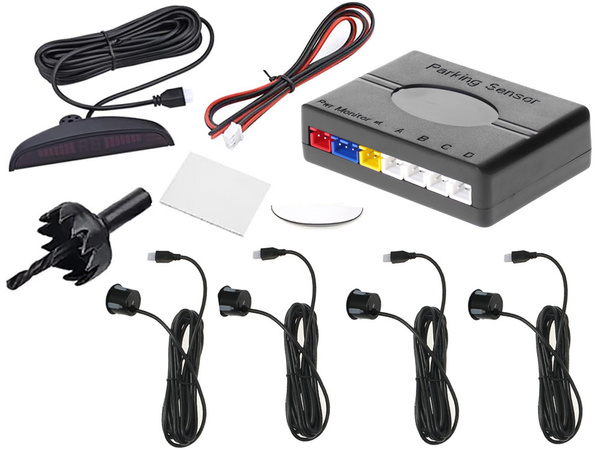 Juego de sensores de estacionamiento trasero 4x sensor pantalla lcd
