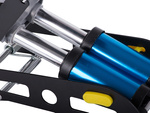 Pompe à pied voiture double piston embouts vélo auto pour matelas à billes