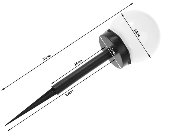 4x solárne záhradné lampy white ball white sprinkled 10 cm