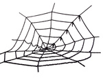 Tela de araña artificial grande negro halloween decoración