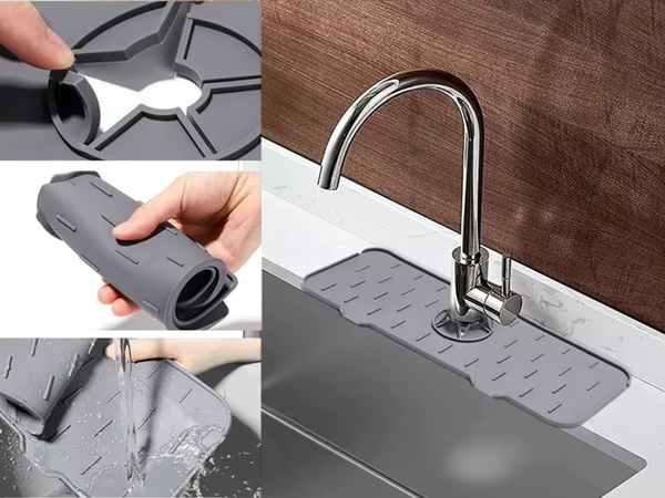 Silicone mat for sink drain protective tap for kitchen anti-slip