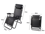 Chaise de plage pliante gravité zéro 2in1 chaise touristique