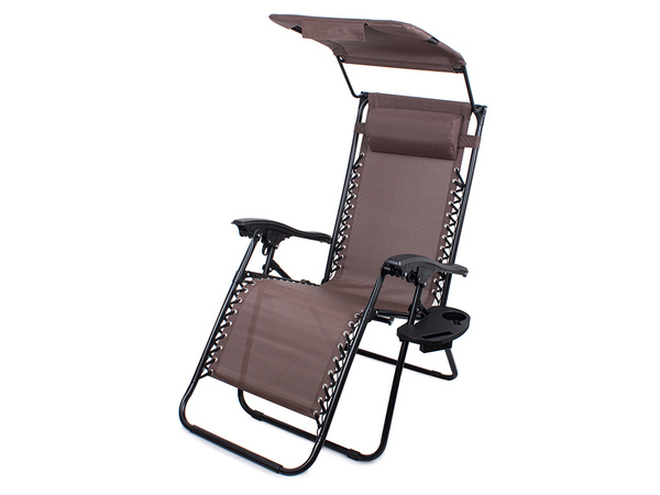Folding beach chair zero gravity 2in1 chair with canopy