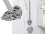 Brosse de toilette en silicone pour unité murale de lavage des toilettes