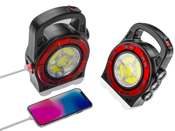 Sončna svetilka prenosna polnilna led svetloba powerbank reflektorska moč
