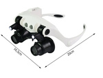Lupa okulary zegarmistrzowskie naprawa 2 led 25x