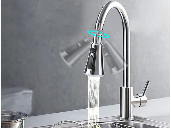 3-in-1 virtuvės adapterio perlatorius