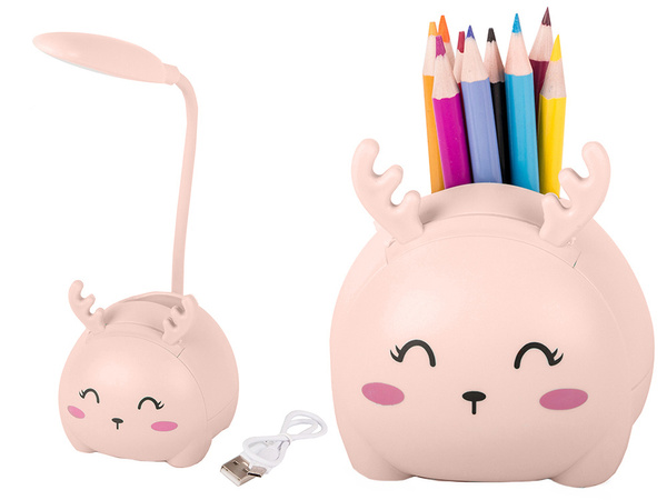 Lampka nocna dla dzieci led usb organizer stojak telefon do czytania nauki