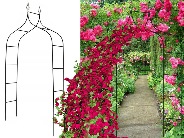 Garden pergola flower support for climbing plants arch for roses decorative metal