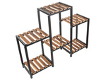 Flower pot high standing wooden flower bed 3 tier bookcase