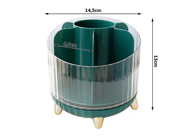 Organizador de cosmeticos joyero giratorio 360 para pinceles maquillaje cofre