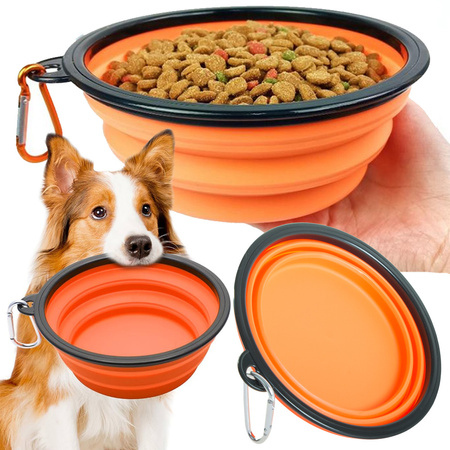 Silicone folding bowl for dog cat travel travel light 800ml