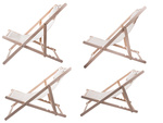 Wooden deckchair beach chairs folding garden cushion beach chair