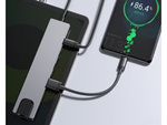 Hub adapter 8w1 przejściówka 2x usb-c thunderbolt 3 2xusb hdmi sd rj45