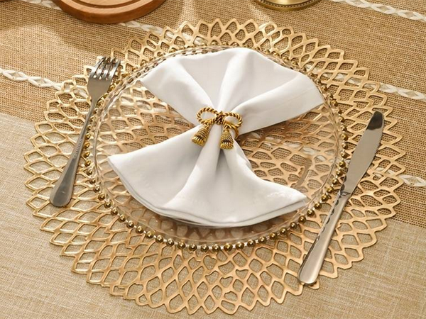 Okrogla kuhinjska namizna preproga ažura dekorativna namizna preproga