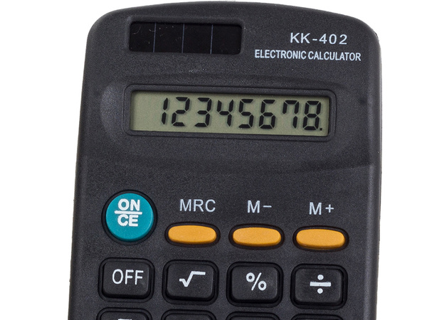 Calculator clasic de buzunar 8 cifre de bază