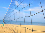 Volleyball net 9.5x1m with rope and beach sport bag