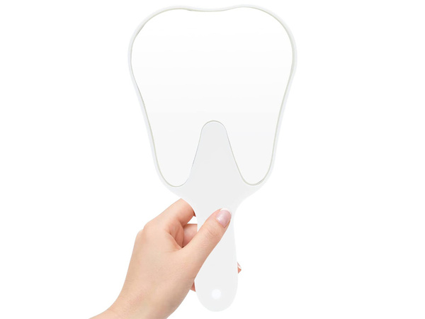 Oglindă cosmetică de machiaj oglindă dentară de mână în formă de dinte