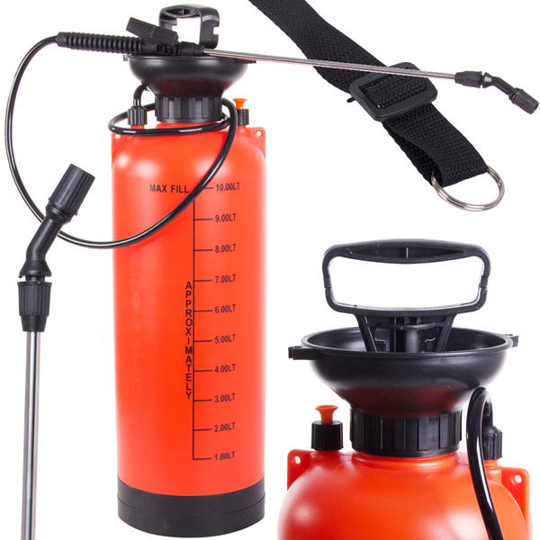 Drucksprüher garten handsprüher lange lanze 10l gürtel