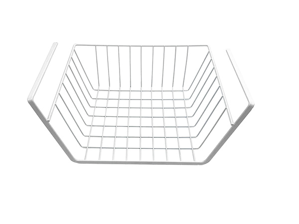Panier suspendu sous étagère organisateur de panier en métal panier de cuisine blanc