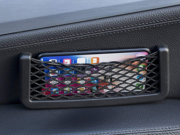 Car organiser mesh pocket for phone