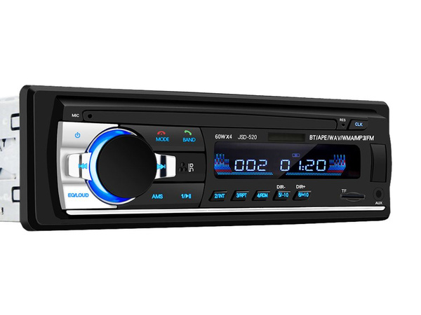 Autorádio bluetooth usb aux sd 1-din mikrofón + pilot 4 x 60w